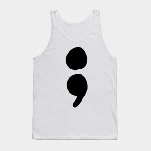 semicolon (black) Tank Top